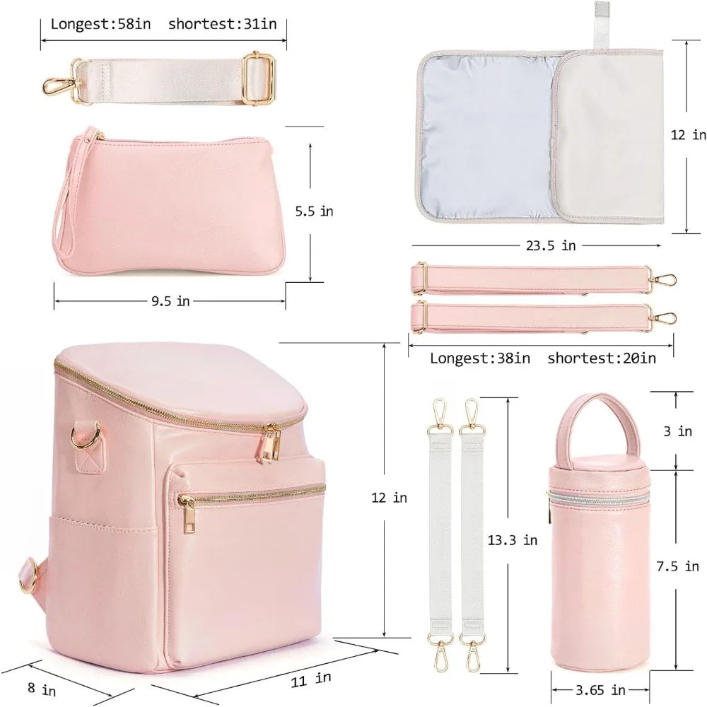 Lightweight Baby Changing Bag - Pink
